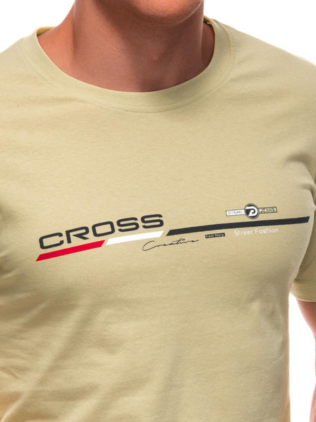 Edoti Herren-T-Shirt mit Aufdruck S1712 - Hellgrün EDOTI