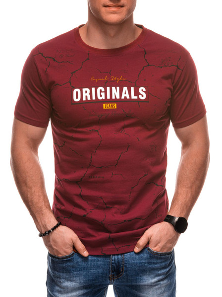 Edoti Herren T-Shirt mit Aufdruck S2033 - weiß OTHER