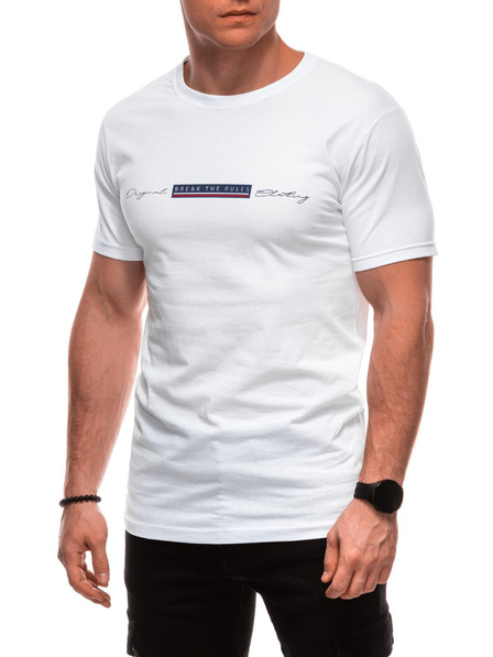 Edoti Herren T-Shirt mit Aufdruck S2033 - weiß OTHER