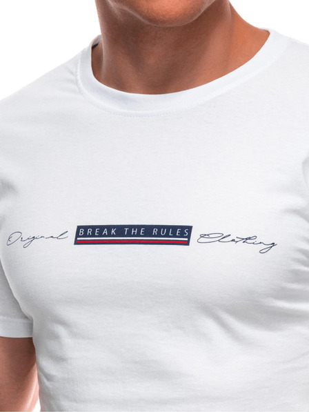 Edoti Herren T-Shirt mit Aufdruck S2033 - weiß OTHER