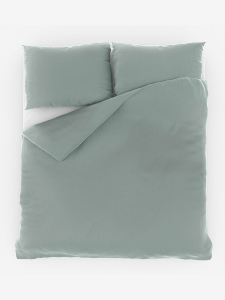 Kvalitex French muslin bedding set 200x200, 70x90cm light green Kvalitex