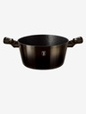 Berlingerhaus Kochtopf mit Marmoroberfläche 24 cm Shiny Black Collection 2 Deckel BERLINGERHAUS