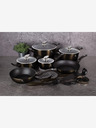 Berlingerhaus Kochtopf mit Marmoroberfläche 24 cm Shiny Black Collection 2 Deckel BERLINGERHAUS