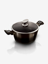Berlingerhaus Kochtopf mit Marmoroberfläche 24 cm Shiny Black Collection 2 Deckel BERLINGERHAUS