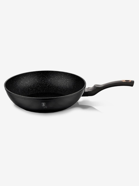 Berlingerhaus WOK-Pfanne mit Marmoroberfläche 30 cm Black Rose Collection BERLINGERHAUS
