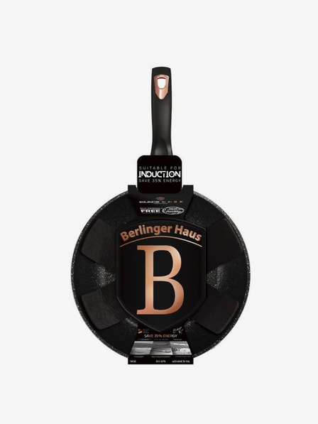 Berlingerhaus WOK-Pfanne mit Marmoroberfläche 30 cm Black Rose Collection BERLINGERHAUS