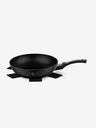 Berlingerhaus WOK-Pfanne mit Marmoroberfläche 30 cm Black Rose Collection BERLINGERHAUS