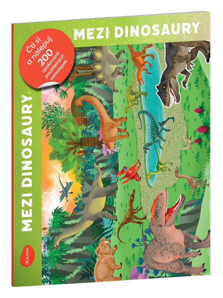 BAAGL  Lesen und Aufkleben – UNTER DINOSAURIERN, Buch mit Stickern