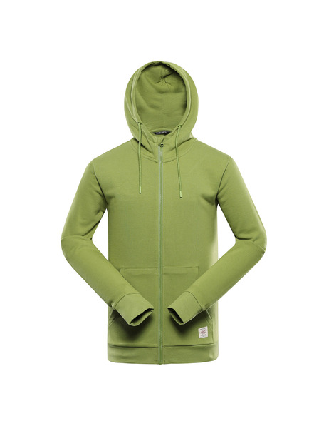 ALPINE PRO Herren Baumwoll-Kapuzenpullover ALPINE PRO LOKK turtle green