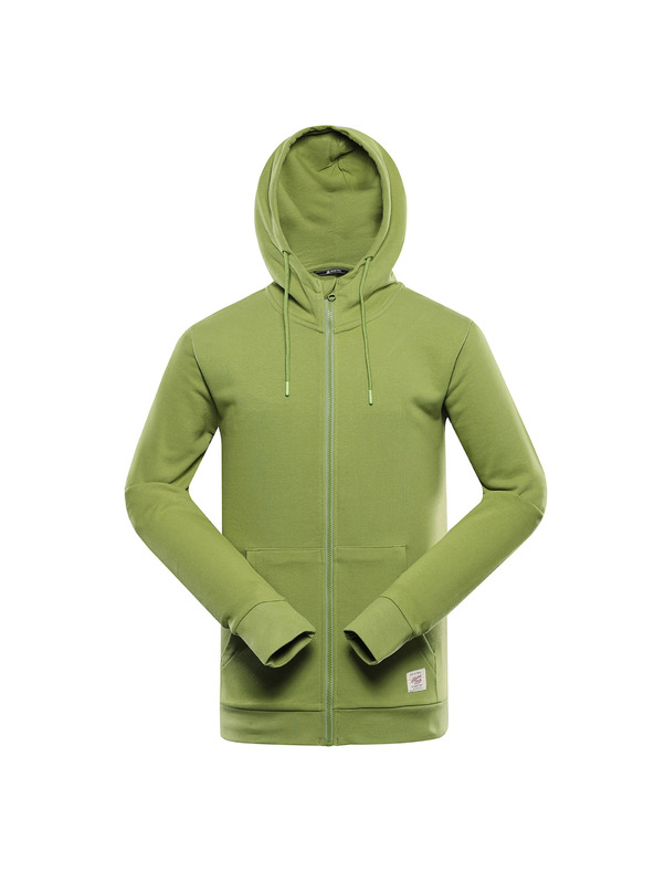 ALPINE PRO Herren Baumwoll-Kapuzenpullover ALPINE PRO LOKK turtle green