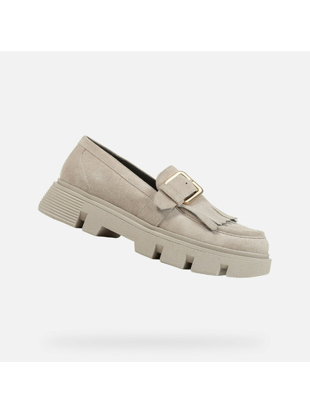 Geox Cremefarbene Damen-Mokassins Geox Vilde