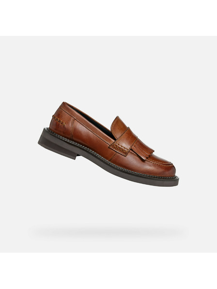 Geox Hellbraune Damen-Mokassins Geox Serilda
