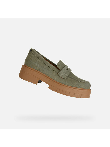 Geox Hellgrüne Damen-Mokassins Geox Spherica EC7