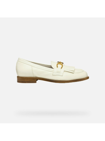 Geox Cremefarbene Damen-Mokassins Geox Prometya