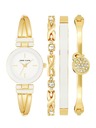 Anne Klein Weißes Damen-Uhr- und Schmuck-Set Anne Klein