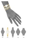 Anne Klein Weißes Damen-Uhr- und Schmuck-Set Anne Klein