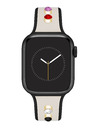Anne Klein Silikon-Creme-Schwarz-Armband Anne Klein für Apple Watch 38/40/41