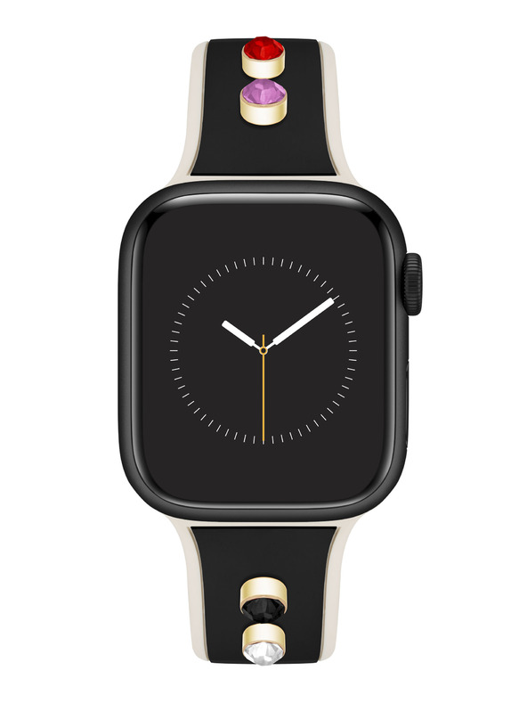 Anne Klein Silikon-Schwarz-Creme-Armband Anne Klein für Apple Watch 38/40/41