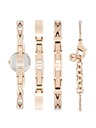 Anne Klein Roségoldenes Damen-Uhr- und Schmuck-Set Anne Klein