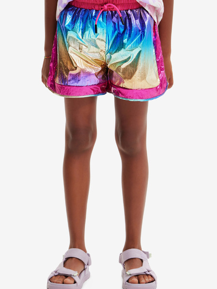 Desigual Rosa und blaue Metallic-Shorts für Mädchen Desigual Nature