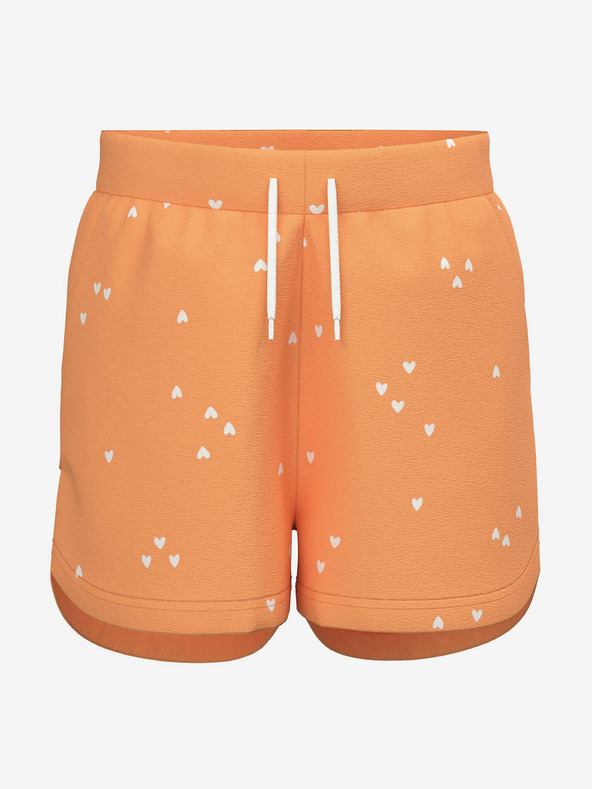 name it Orange gemusterte Shorts für Mädchen name it Henny