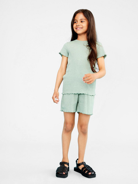 name it Dunkelgrüne gerippte Shorts für Mädchen, Name: Tara