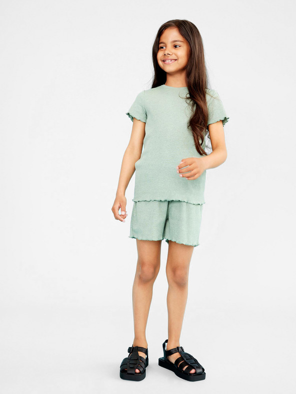 name it Dunkelgrüne gerippte Shorts für Mädchen, Name: Tara