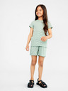 name it Dunkelgrüne gerippte Shorts für Mädchen, Name: Tara