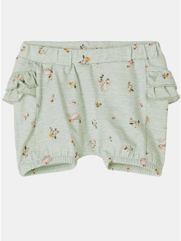 name it Grüne gemusterte Shorts für Mädchen mit dem Namen Feline