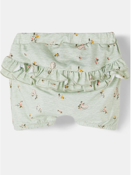 name it Grüne gemusterte Shorts für Mädchen mit dem Namen Feline