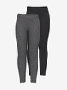 name it Zweier-Set Mädchen-Leggings in Grau und Schwarz name it Vivian