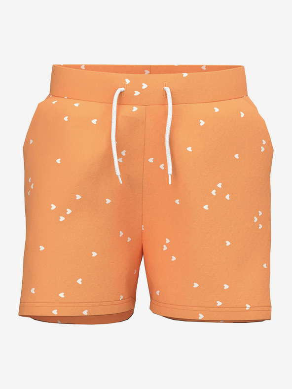 name it Orange gemusterte Shorts für Mädchen name it Henny