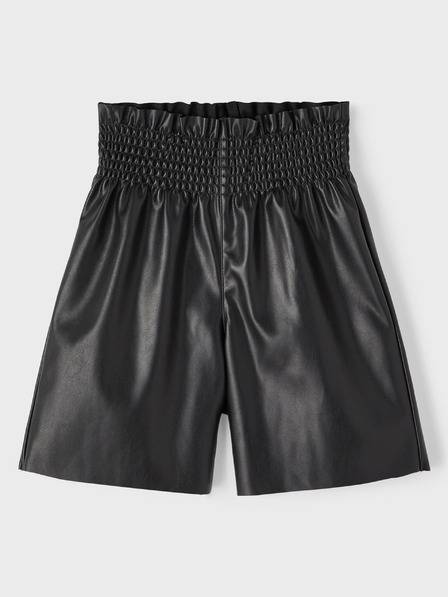 name it Schwarze Mädchen-Ledershorts name it Flarita