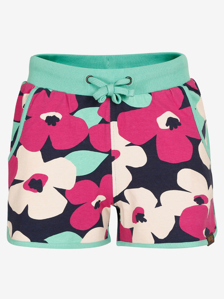 NAX Rosa und türkisfarbene geblümte Shorts für Mädchen NAX ZULENO