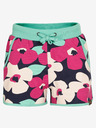 NAX Rosa und türkisfarbene geblümte Shorts für Mädchen NAX ZULENO
