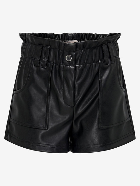 ONLY Schwarze Kunstledershorts für Mädchen ONLY Stephanie