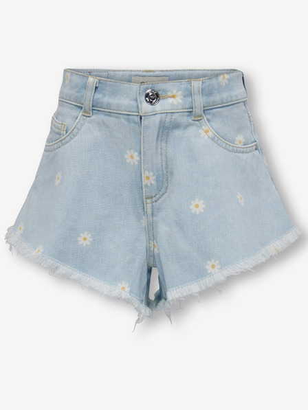 ONLY Hellblaue geblümte Denim-Shorts für Mädchen ONLY Chiara