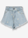 ONLY Hellblaue geblümte Denim-Shorts für Mädchen ONLY Chiara