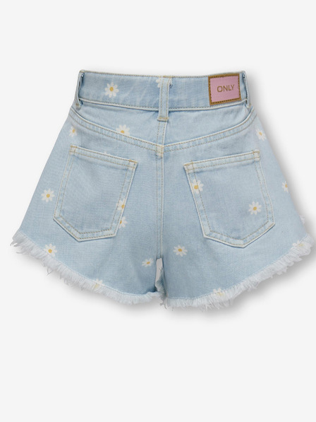 ONLY Hellblaue geblümte Denim-Shorts für Mädchen ONLY Chiara