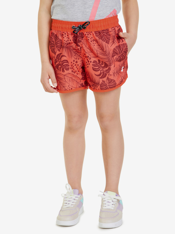 Sam 73 Orangefarbene gemusterte Shorts für Mädchen SAM 73 Milania