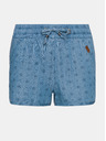 Sam 73 Blaue gemusterte Jeansshorts für Mädchen SAM 73