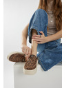 Hey Dude Damen Plateaupantoffeln mit Leopardenmuster Hey Dude