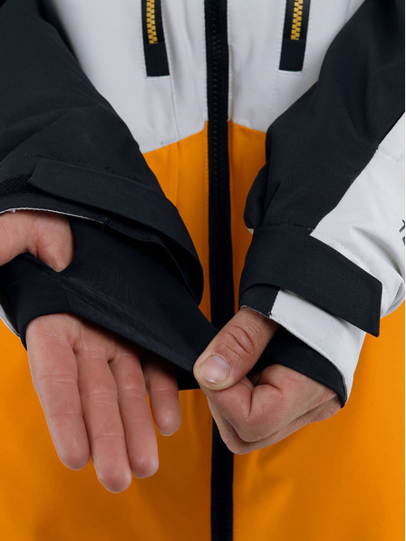 Horsefeathers Halen II unisolierte Jacke - schwarz/strahlend gelb Größe L HORSEFEATHERS