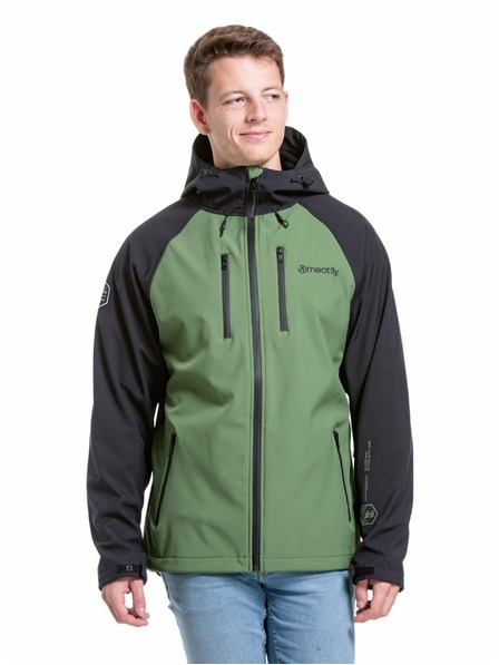 Meatfly Meatfly Herren Softshell Jacke Rasmussen Forest Green/Black | Schwarz | Größe