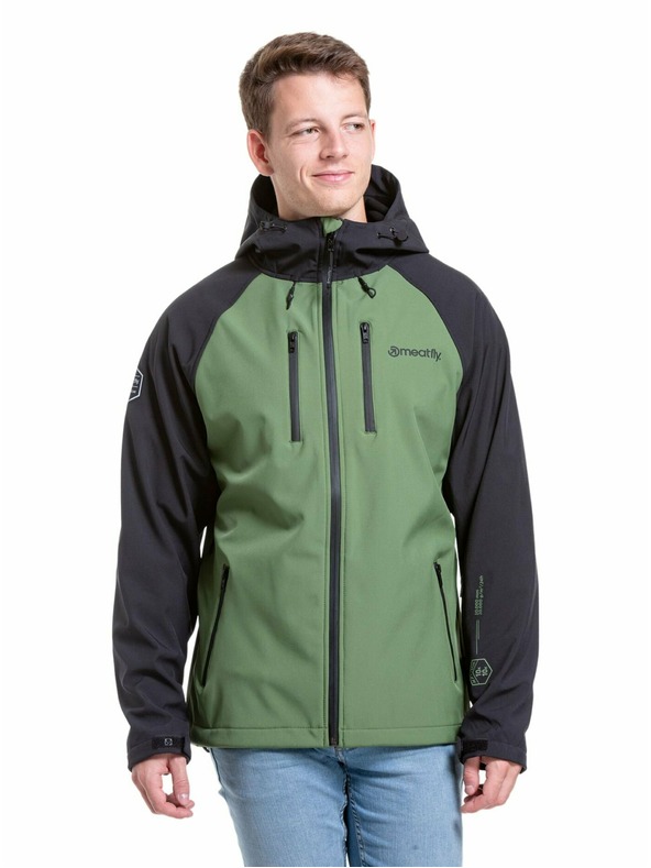 Meatfly Meatfly Herren Softshell Jacke Rasmussen Forest Green/Black | Schwarz | Größe