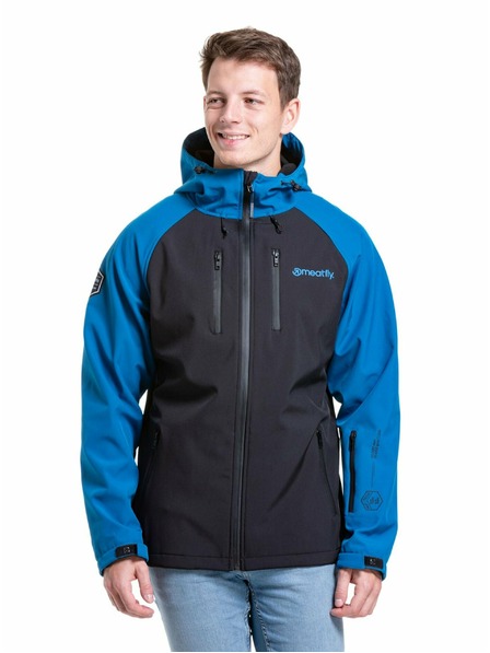 Meatfly Meatfly Herren Softshell Jacke Rasmussen Ocean Blue/Black | Schwarz | Größe