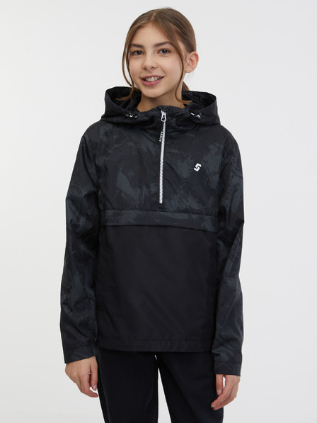 Sam 73 Schwarzer gemusterter Anorak für Kinder SAM 73 Juno