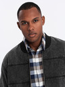 Ombre Clothing Jeans-Bomberjacke mit Stone-Wash-Effekt für Herren - schwarz V2 OM-JADJ-0163 Ombre Clothing