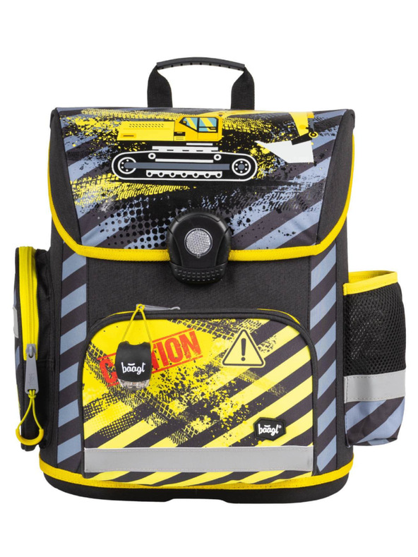 BAAGL  Schwarzer Schulrucksack Bagger Baagl