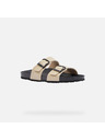 Geox Beige Damen-Pantoletten Geox Brionia R
